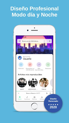 Android application Reproductor de musica iPlay screenshort