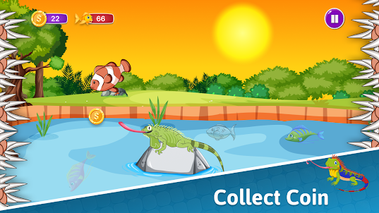 Iguana Game Catch the Fish