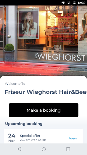 Android application Friseur Wieghorst Hair&Beauty screenshort