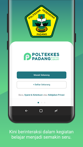 Android application PoltekkesPadang DigitalLibrary screenshort