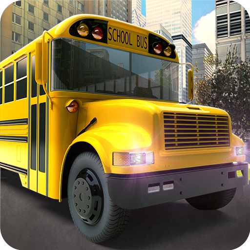 Jogo de simulador de motorista de ônibus escolar cidade blocky