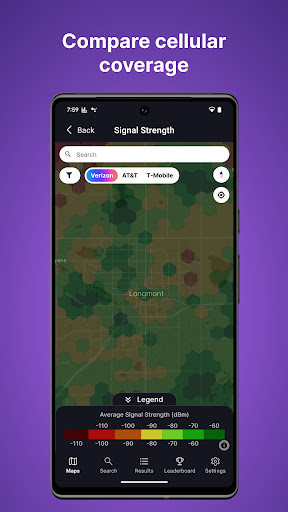Coverage Map - LTE & 5G Maps Screen 2