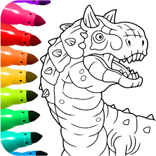 Dinosaur Coloring Book Glitter