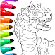 Dinosaur Coloring Book Glitter