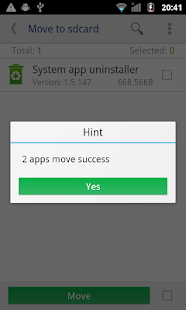 Move app to SD card Screenshot