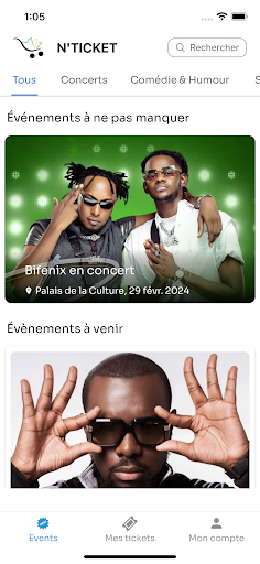 Android application N'Ticket screenshort