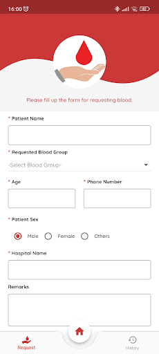 Android application TU Lions Blood Bank screenshort