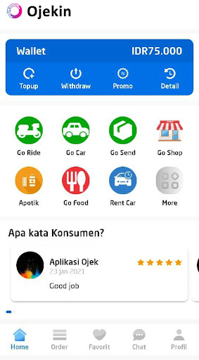 Android application Ojekin screenshort