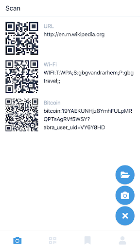 Android application QR Code Manager screenshort