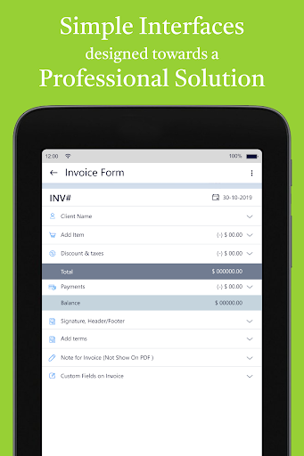 Screenshot of Simple Invoice Manager