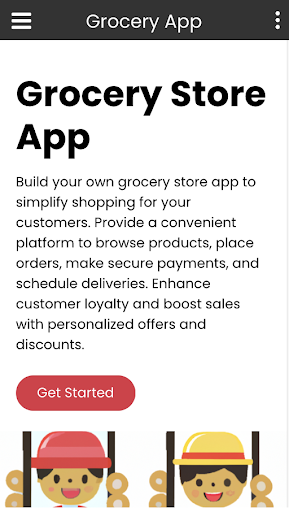 Android application Grocery App screenshort