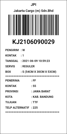 Android application JPI Cargo screenshort