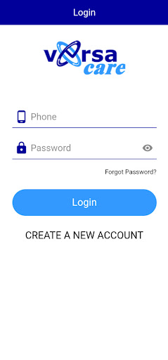 Android application versacare screenshort