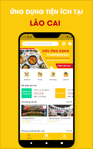 Android application flashship247 - Gọi đồ ăn screenshort