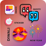 Cover Image of Herunterladen New Year Messages || Diwali Photos || Sticker 4 APK