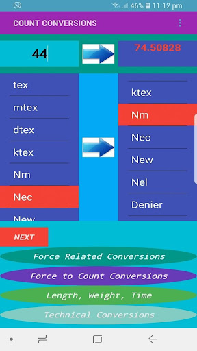Textile Calculations & Convers Screenshot 3 - AppWisp.com
