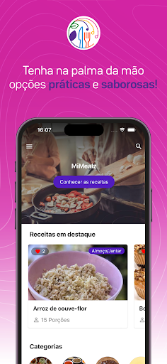 Android application MiMealz screenshort