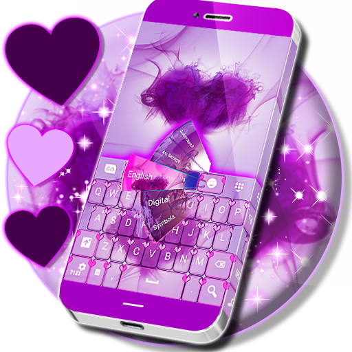 Purple Keyboard  Icon