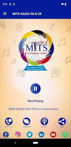 Android application MITS RADIO 90.8 CR screenshort