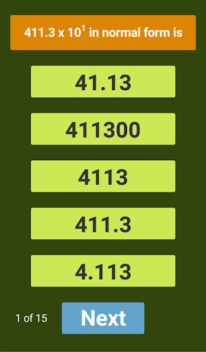Normal form of a given number Screen 2