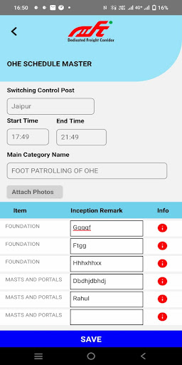 DFCCIL Asset Management System Screen 3
