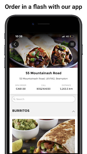 Android application Fresh Burrito screenshort