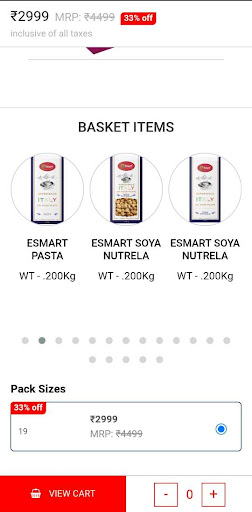 Android application Esmartbasket screenshort