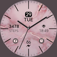 Pink Marble simple watch face