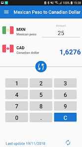 Captura de Pantalla 1 Peso mexicano a Dólar canada android