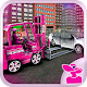 Pink Lady Car Parking fork Lifter : Folklift Games