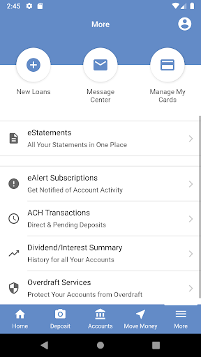 Android application Hoosier United Credit Union screenshort