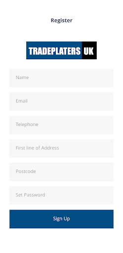 Android application Tradeplaters UK screenshort