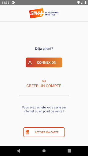 Android application SIM+ screenshort