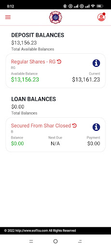 Android application East Orange Firemen's FCU screenshort