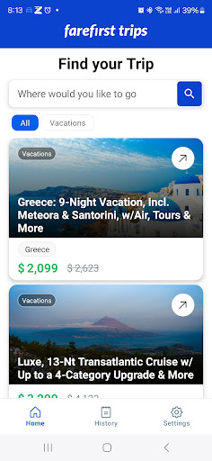 FareFirst Trips - Packages
