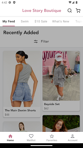 Screenshot of Love Story Boutique