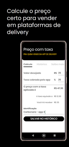 Android application Preço com taxa screenshort