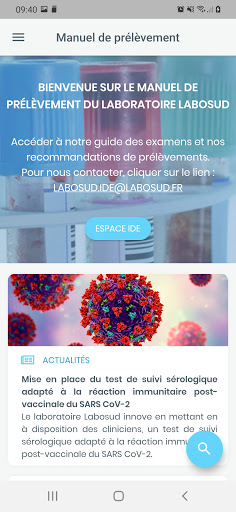 Android application LBM LABOSUD screenshort