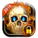 Fire Skull Pattern Lock Screen 2018 icon