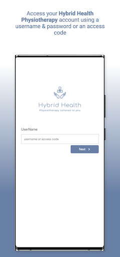 Android application Hybrid Health Physio screenshort