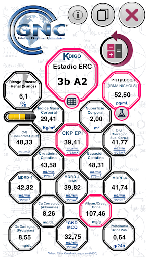 Global Nephro Calculator (GNC) Screen 3