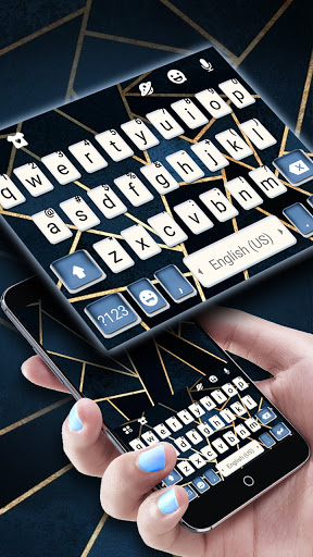 Android application Classy Blue Keyboard Backgroun screenshort