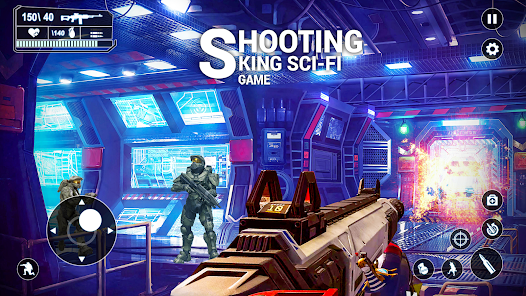 Sci-Fi Offline Shooting Games 1.5 APK + Mod (Unlimited money) إلى عن على ذكري المظهر