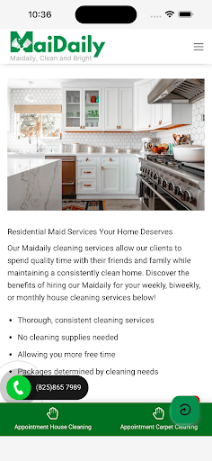 MaiDaily Cleaning Services Screenshot 2 - AppWisp.com