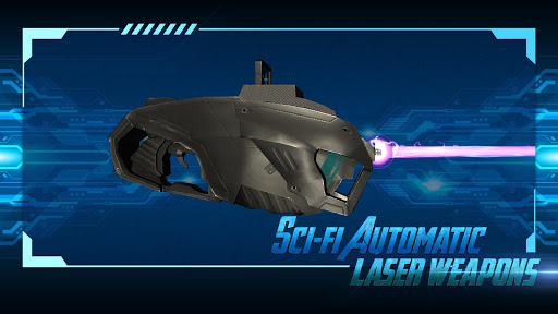 Sci-fi automatic laser weapons simulator