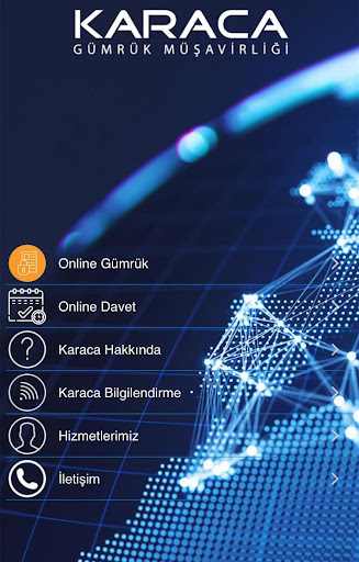 Android application Karaca Gümrük Müşavirliği screenshort