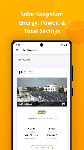 Android application Oorjan Monitoring App screenshort