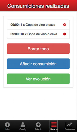 Calculadora de alcoholemia Screen 2