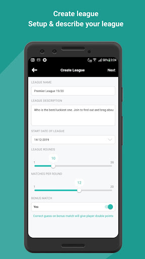 Android application Odds Club screenshort