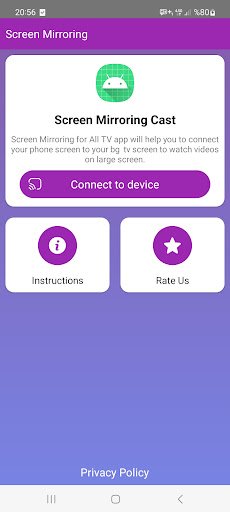 Android application Screen Mirroring screenshort